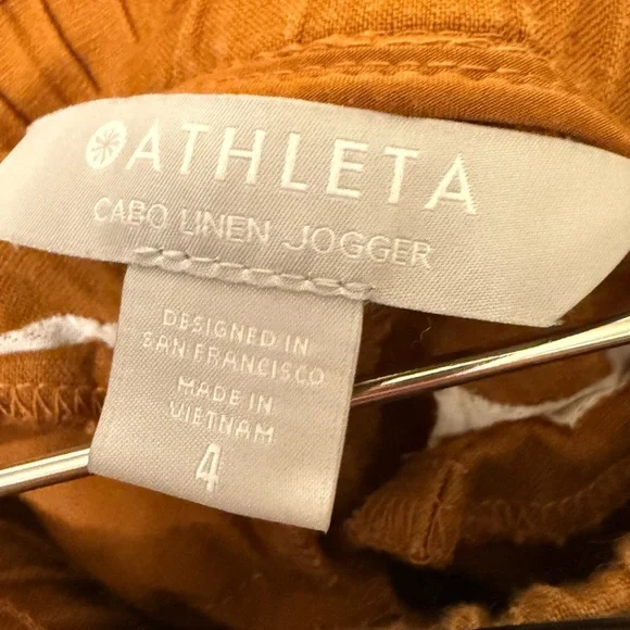 Athlete Cabo Linen Jogger in Toasted Ochre - Picture 5 of 9
